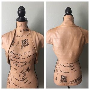NWT Kay Unger New York size 8 tan shrug!